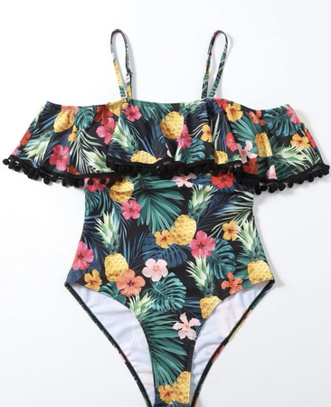 floral bathing suit