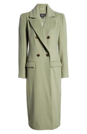 Something Navy Long Double Breasted Coat (Nordstrom Exclusive) | Nordstrom
