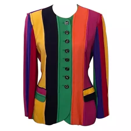 Moschino Couture Rainbow Pride Blazer For Sale at 1stDibs