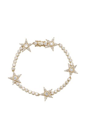 Sheryl Lowe | 14K gold diamond tennis bracelet