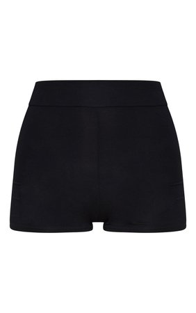 Basic Black High Waisted Shorts | PrettyLittleThing CA
