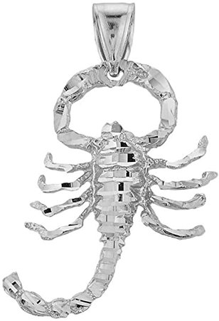 925 Sterling Silver Scorpio Zodiac Scorpion Pendant