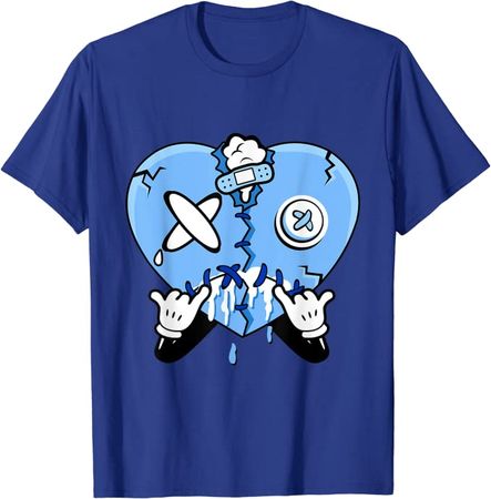 Amazon.com: University Blue 4s Tee To Match Heart Drip 4 University Blue T-Shirt : Clothing, Shoes & Jewelry