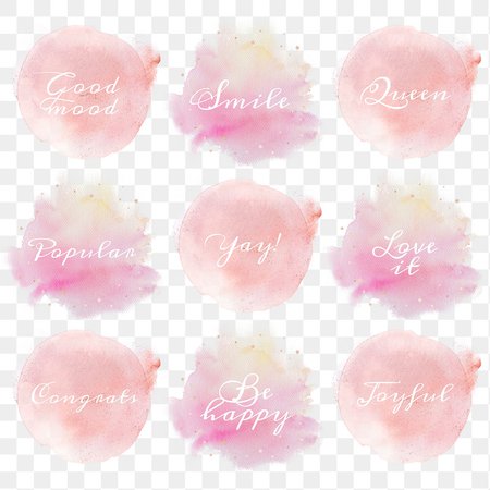 Pastel word sticker png badge set in… | Free stock illustration | High Resolution graphic