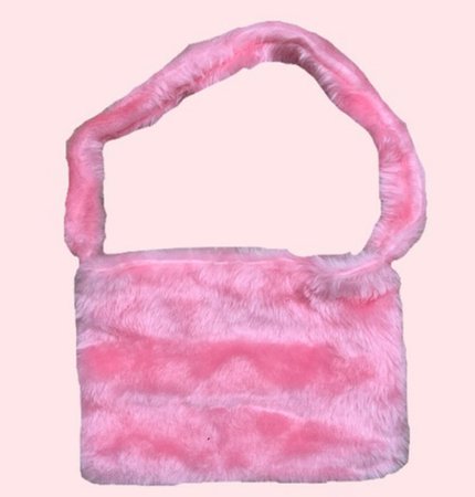 pink fluffy bag