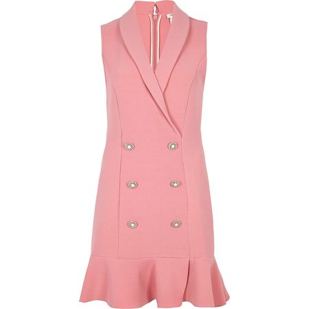 Pink rhinestone embellished bodycon tux dress - Bodycon Dresses - Dresses - women