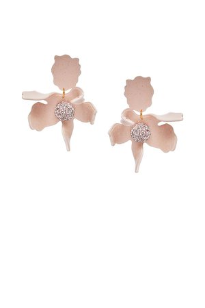 Lily crystal-embellished acetate earrings