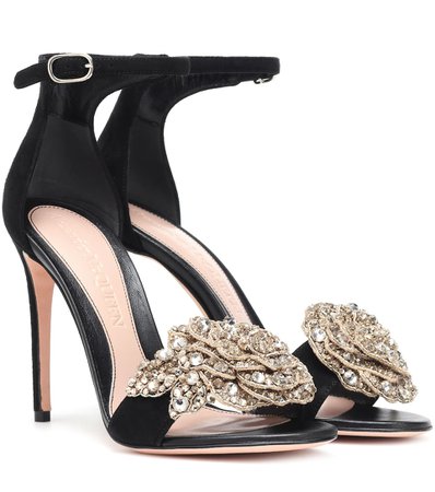 Embellished Suede Sandals - Alexander McQueen | mytheresa.com