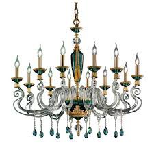 green and gold chandelier light - Google Search