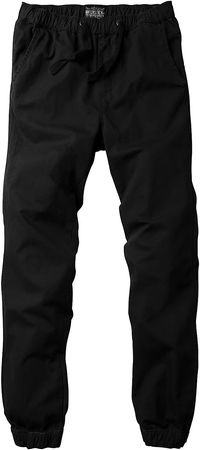 Match Men's Loose Fit Chino Washed Jogger Pant (29, 6535 Black) at Amazon Men’s Clothing store