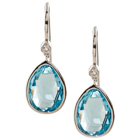 Goshwara Blue Topaz and Diamond Earrings