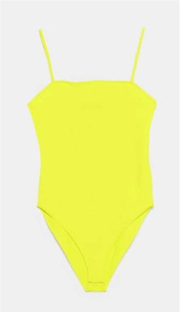neon yellow Bodysuit 🦋 From Zara
