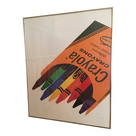 1970s Mickey Myers Crayon Poster | Chairish