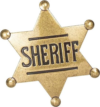 Amazon.com: Xanight branded sheriff badges, metal sheriff badge for kids girls and adult, western police vest badge, Deputy Sheriff Badge, cowboy party decoration badge (Antique Gold): Clothing, Shoes & Jewelry