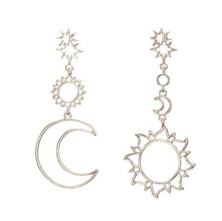 Sun And Moon Earrings | Aesthetic Jewelry