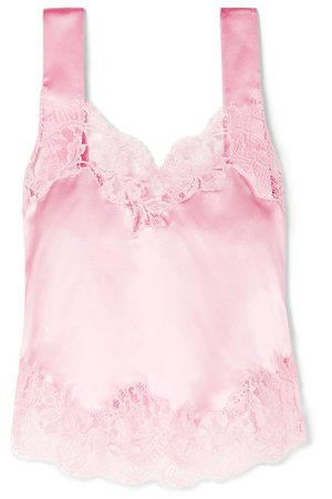 Givenchy | Lace-trimmed silk-charmeuse camisole | NET-A-PORTER.COM