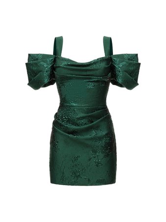 Green Jacquard Dress Moda Operandi