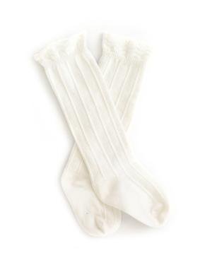 Knee High Socks in White | Reverie Threads