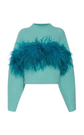 Feather-Detail Ribbed Cashmere-Knit Sweater By Lapointe | Moda Operandi