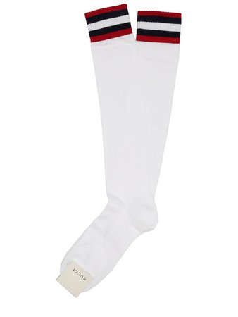 Gucci roger terrycloth socks in white
