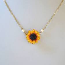 sunflower necklace - Google Search