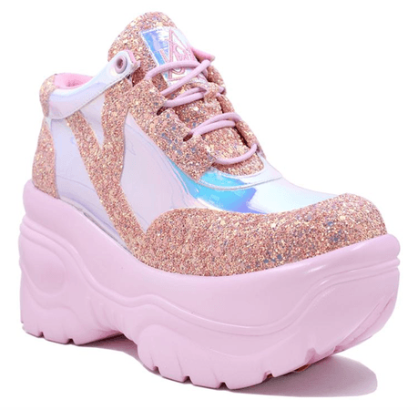 The Loser's Shopping Guide — Pink Glitter Platform Sneakers