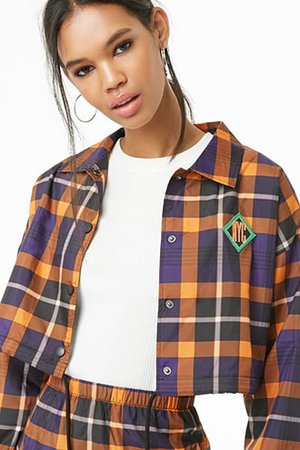 Cropped Plaid Jacket | Forever 21