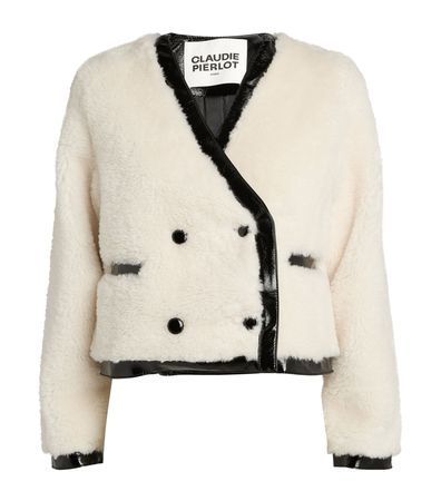 Sale | Claudie Pierlot Faux Fur Double-Breasted Jacket | Harrods AU