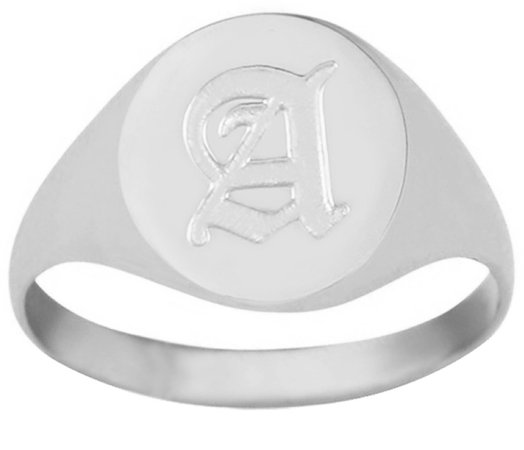 bohomoon dolce initial signet ring