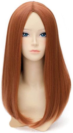 BERON 20'' Long Straight Hair Cosplay Costume Party Wig with Wig Cap (Dark Orange) : Amazon.ca: Beauty & Personal Care