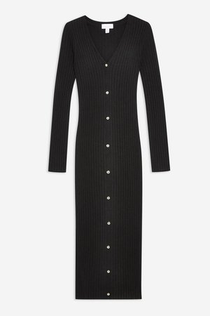 Button Knitted Dress - Dresses - Clothing - Topshop USA