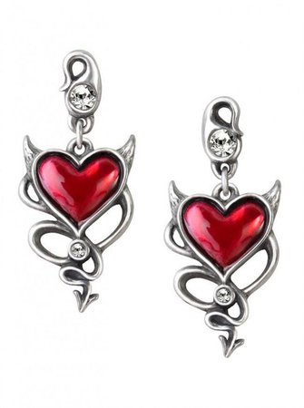 "Devil Heart" Earrings by Alchemy of England