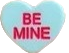blue "be mine" sweethearts ring