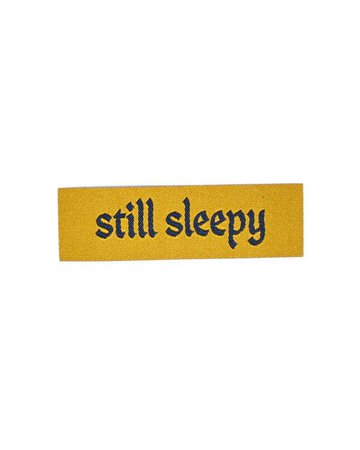Still Sleepy Tiny Woven Patch – Strange Ways