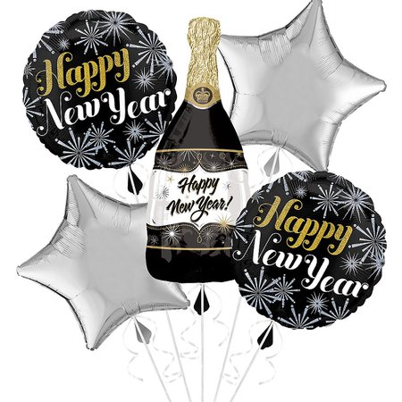 Giant Champagne Bottle & Stars Happy New Year Balloon Kit | Party City Canada