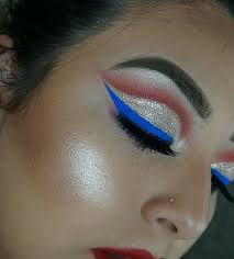 4th july red white and blue makeup - Google Search