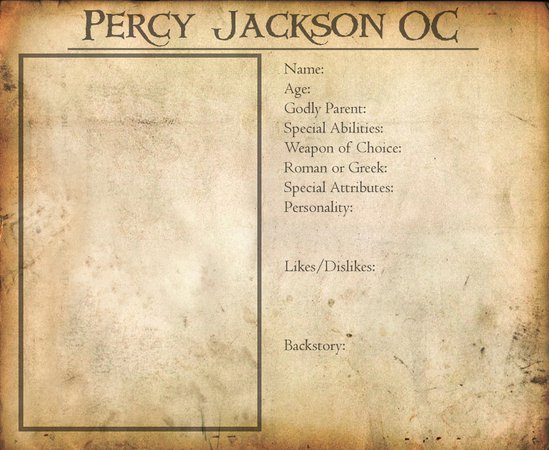 Percy Jackson OC Profile