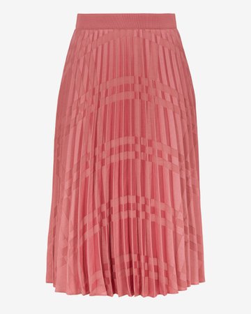 Pleated satin midi skirt - Mid Pink | Skirts | Ted Baker ROW