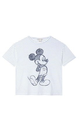 Striped Mickey Mouse T-shirt - Women's Just in | Stradivarius United States