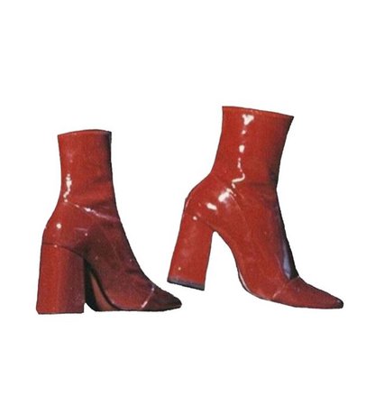 blood red heel boots