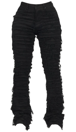 RockStarOriginal “Melany Black Stacked Flared Jeans”