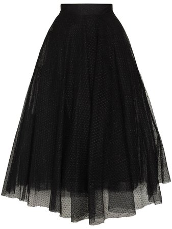 ANOUKI glitter-embellished Pleated Tulle Skirt - Farfetch