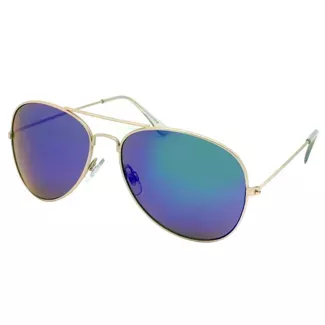 Women's Aviator Sunglasses W/ Blue Lenses - Wild Fable™ Gold : Target