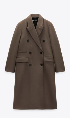 brown coat zara