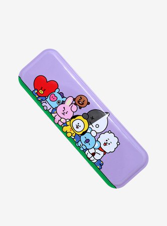 BT21 Characters Tin Pencil Case