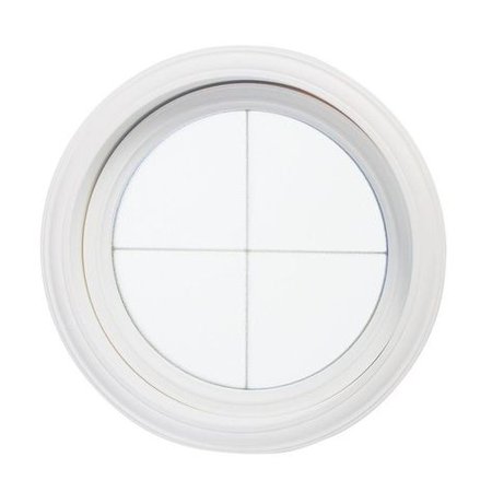 white round window frame