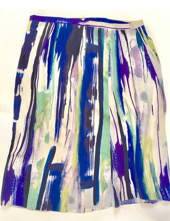 jigsaw silk painted skirt