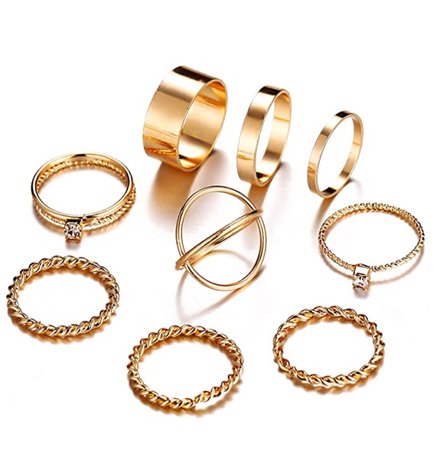 gold midi rings