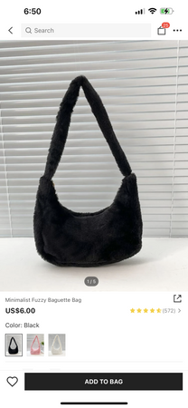 black fur bag