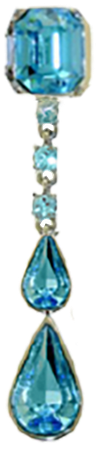 pear cut aquamarine earring